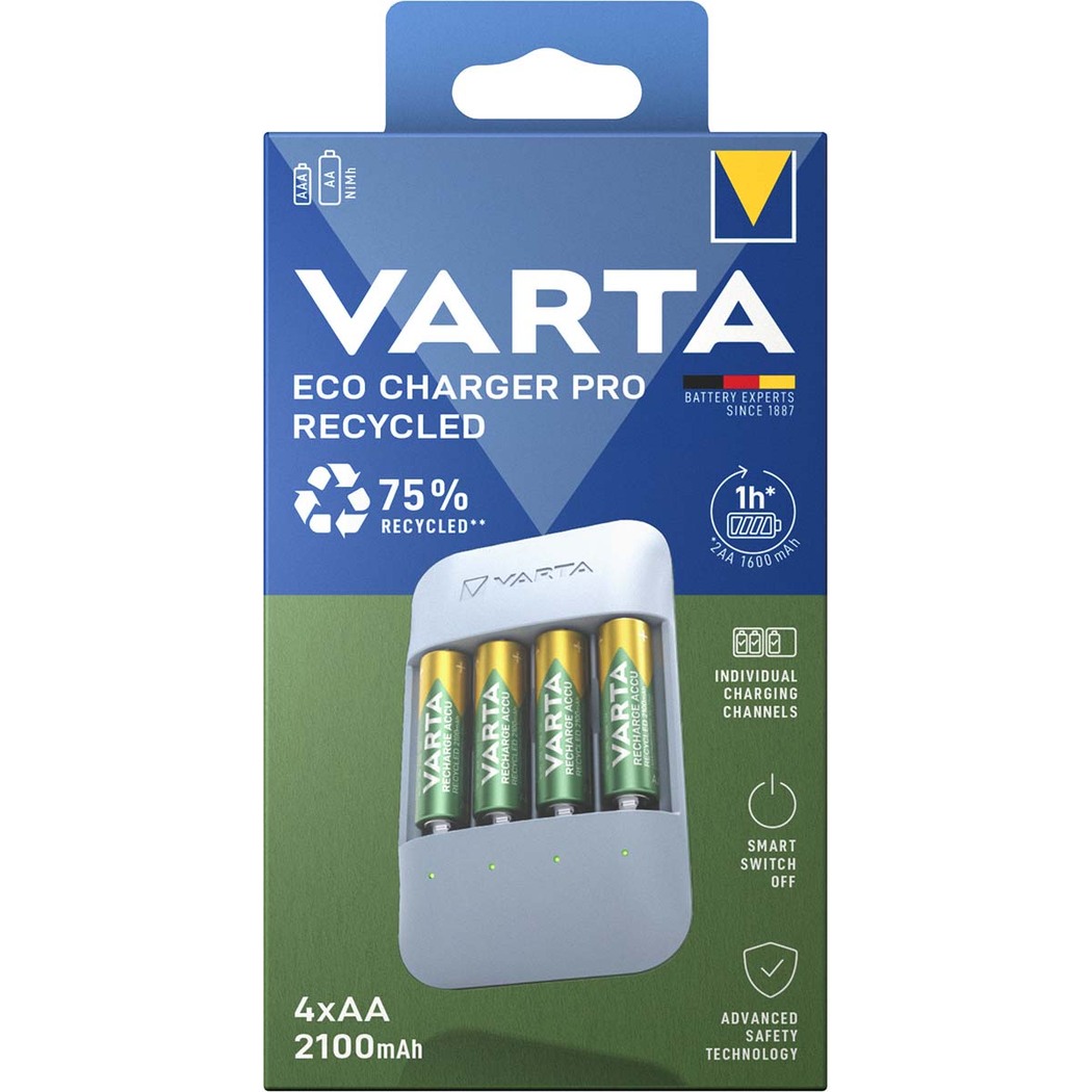 Varta Eco Charger Pro Batterijlader NiMH AAA (potlood), AA (penlite)